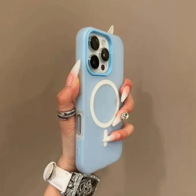 Coque magnétique mate en situation