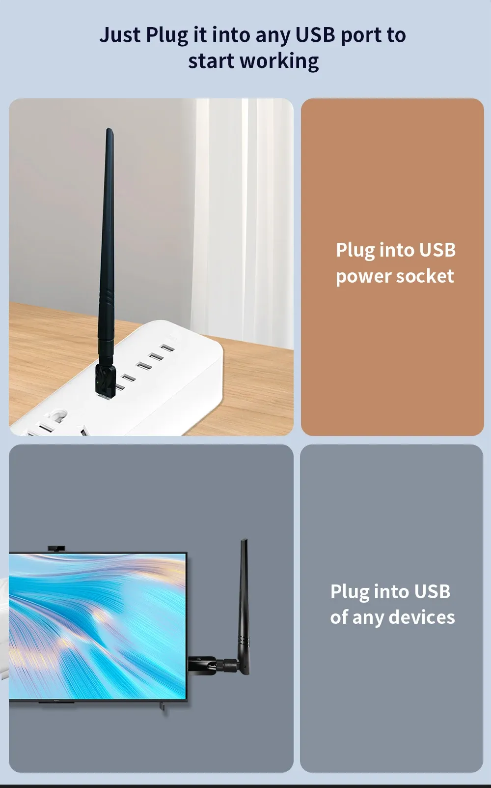 Détail de l'antenne détachable