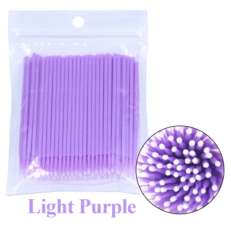 Brosse de nettoyage pour cils, lot de 100 pièces, microbrosses pour extensions de cils 20