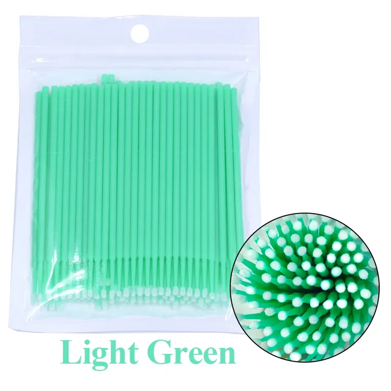 Brosse de nettoyage pour cils, lot de 100 pièces, microbrosses pour extensions de cils 21