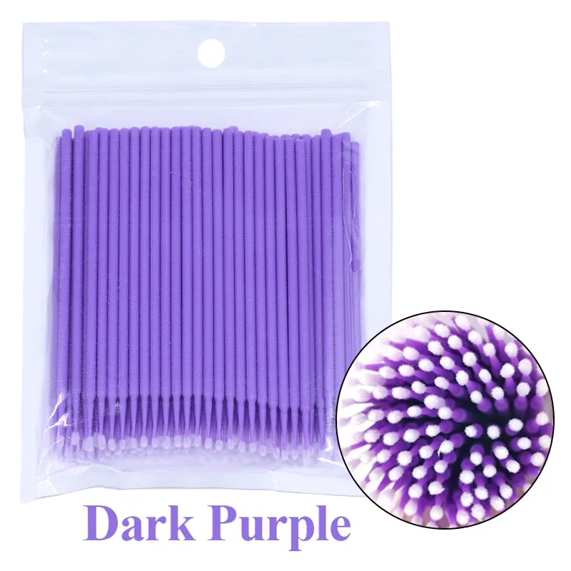 Brosse de nettoyage pour cils, lot de 100 pièces, microbrosses pour extensions de cils 16