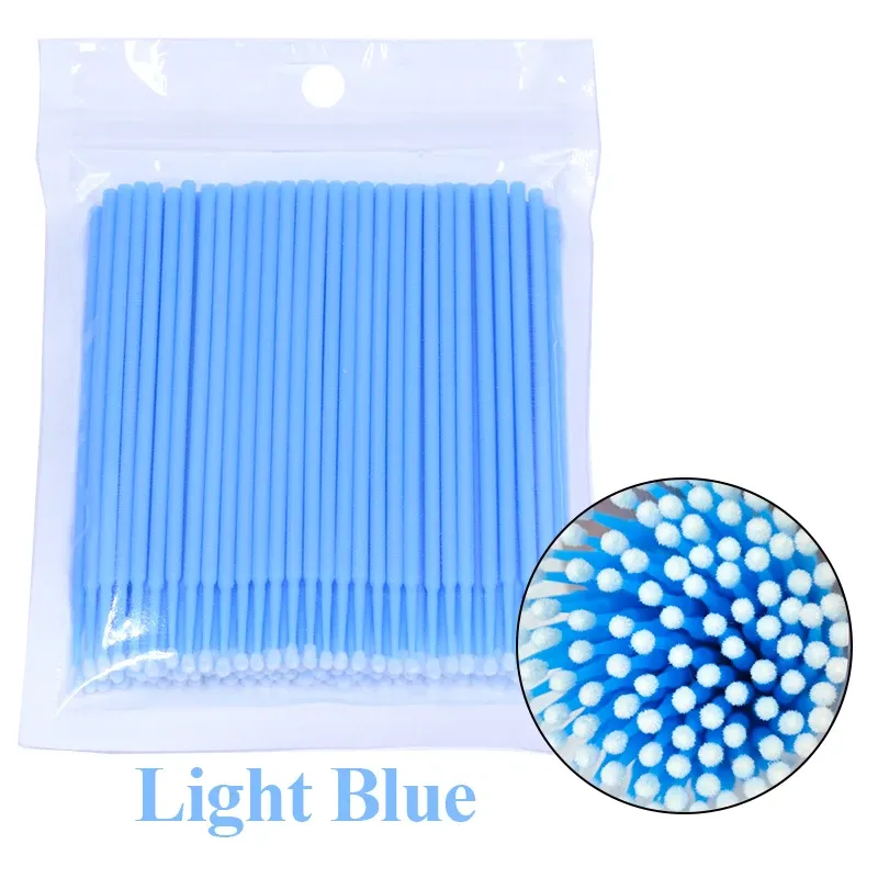 Brosse de nettoyage pour cils, lot de 100 pièces, microbrosses pour extensions de cils 15