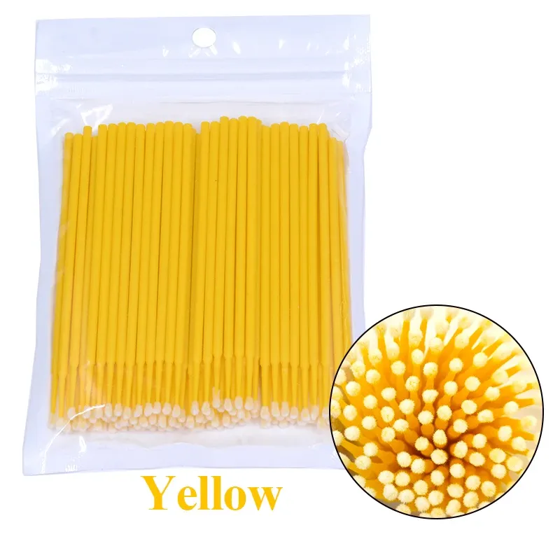 Brosse de nettoyage pour cils, lot de 100 pièces, microbrosses pour extensions de cils 18