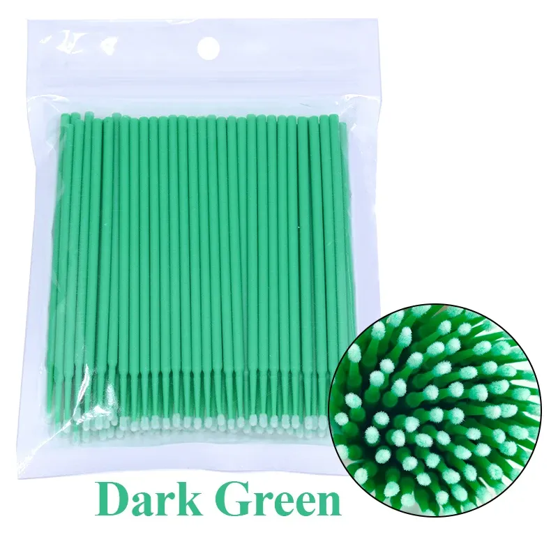 Brosse de nettoyage pour cils, lot de 100 pièces, microbrosses pour extensions de cils 12