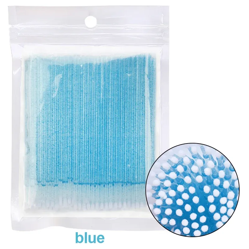 Brosse de nettoyage pour cils, lot de 100 pièces, microbrosses pour extensions de cils 14