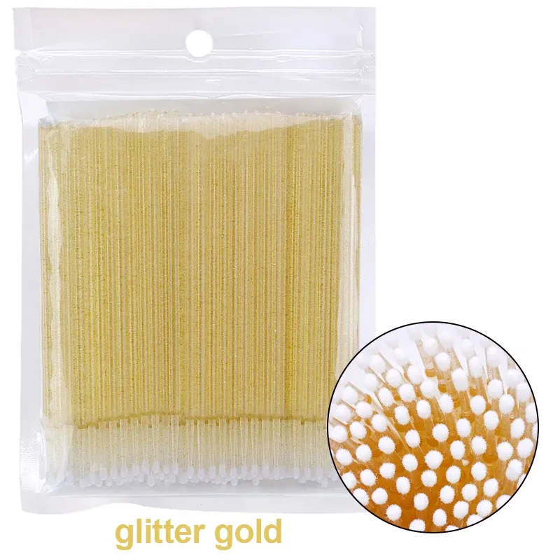 Brosse de nettoyage pour cils, lot de 100 pièces, microbrosses pour extensions de cils 13