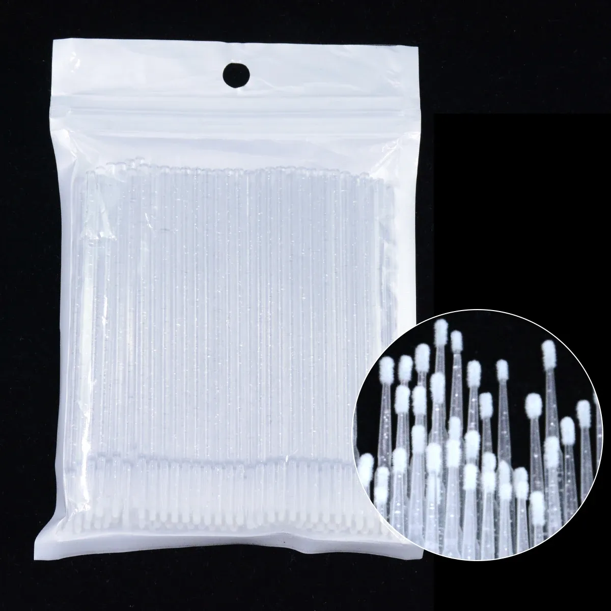 Brosse de nettoyage pour cils, lot de 100 pièces, microbrosses pour extensions de cils 10