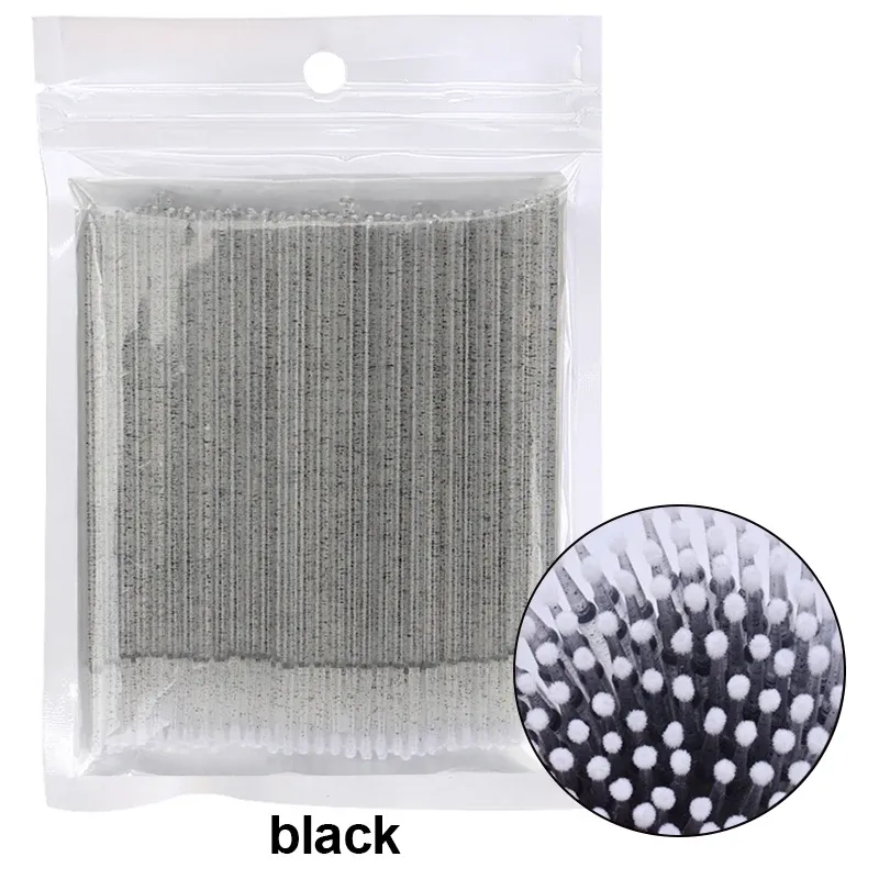 Brosse de nettoyage pour cils, lot de 100 pièces, microbrosses pour extensions de cils 9
