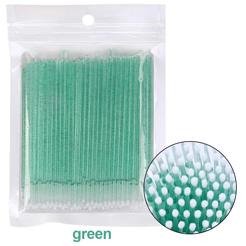 Brosse de nettoyage pour cils, lot de 100 pièces, microbrosses pour extensions de cils 24