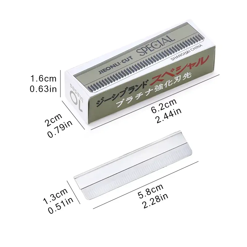 Lames à sourcils en acier inoxydable (lot de 50 ou 10), outils de microblading, tondeuse à sourcils et épilateur visage à lame remplaçable pour la beauté et le maquillage 6