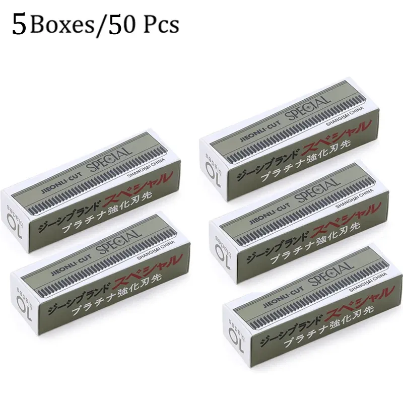 Lames à sourcils en acier inoxydable (lot de 50 ou 10), outils de microblading, tondeuse à sourcils et épilateur visage à lame remplaçable pour la beauté et le maquillage 9