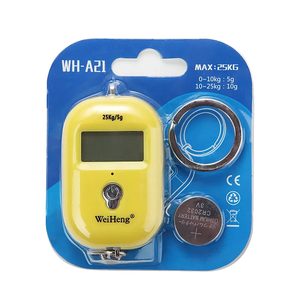 Balance numérique de pêche électronique compacte 25 kg / 5 g, balance de poche pour bagages avec crochet et écran LCD 2