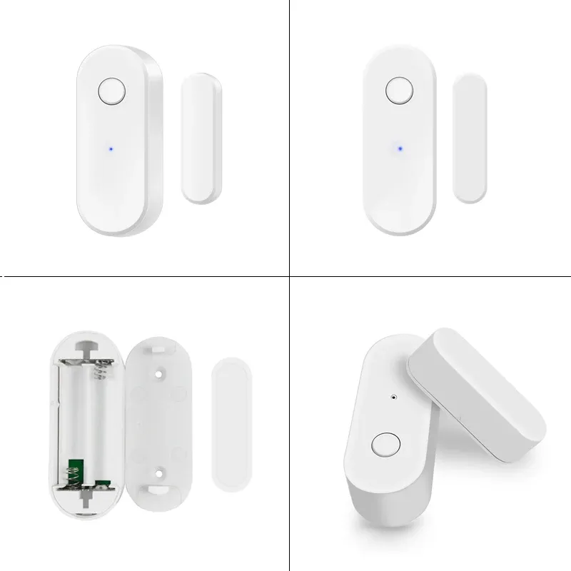 Capteur de porte et fenêtre WiFi Tuya pour maison intelligente, avec alarme de sécurité, compatible Alexa et Google Home, notifications à distance 2