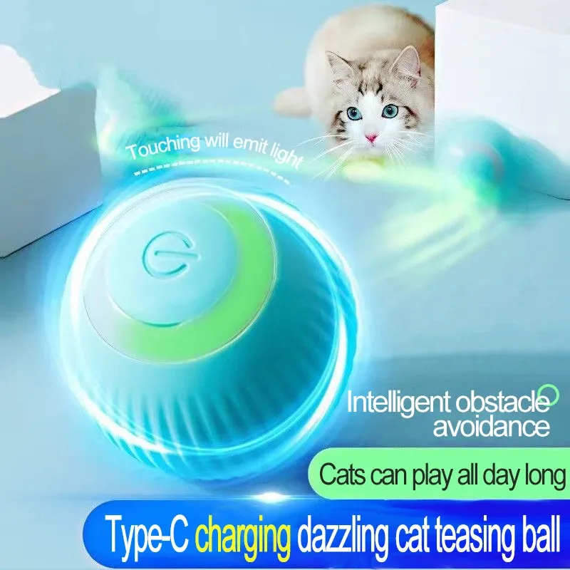 Boule interactive automatique pour chat, jouet d'intérieur électrique MWJ01