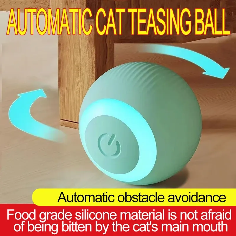 Boule interactive automatique pour chat, jouet d'intérieur électrique MWJ01 2
