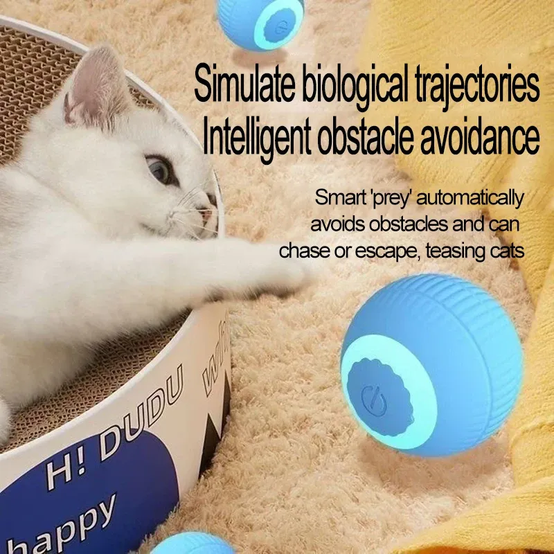 Boule interactive automatique pour chat, jouet d'intérieur électrique MWJ01 4