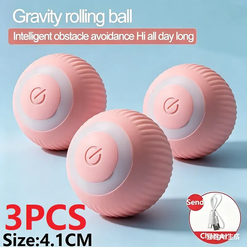 Boule interactive automatique pour chat, jouet d'intérieur électrique MWJ01 10