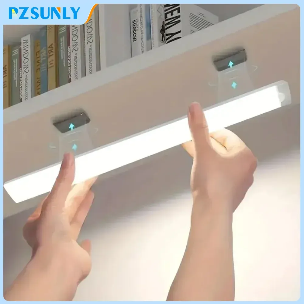 Veilleuse LED sans fil avec détecteur de mouvement, rechargeable USB-C, pour armoire, garde-robe et escalier