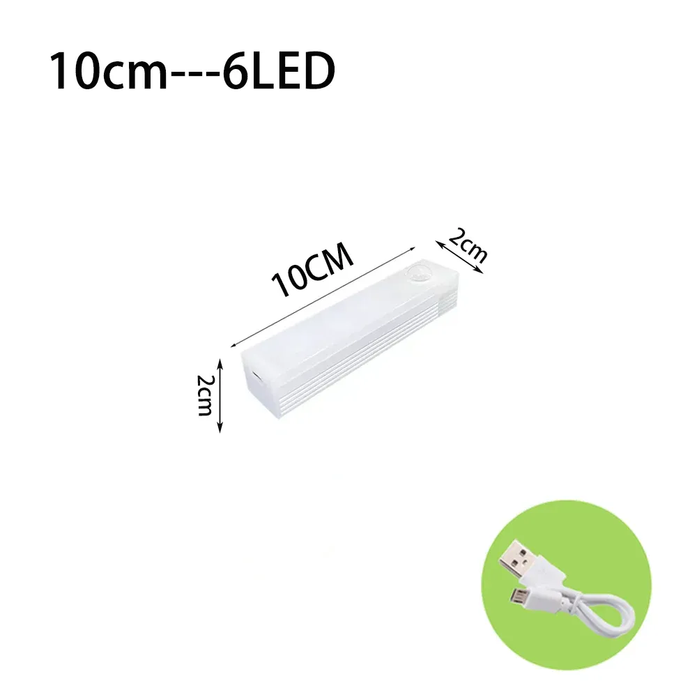 Veilleuse LED sans fil avec détecteur de mouvement, rechargeable USB-C, pour armoire, garde-robe et escalier 10