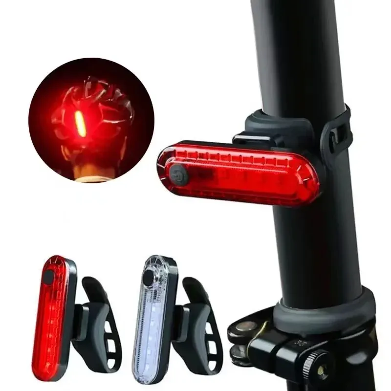 Feu arrière rouge ultra lumineux pour vélo, rechargeable par USB, facile à installer, pour une sécurité optimale à vélo - Image 1