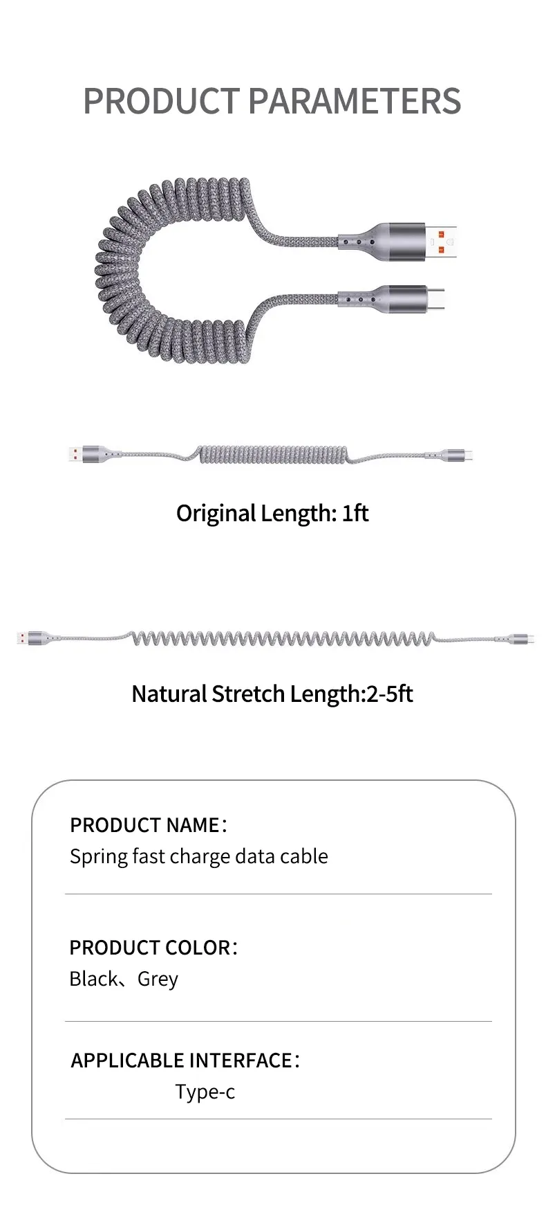 Câble de charge USB-A vers USB-C, présentation finale