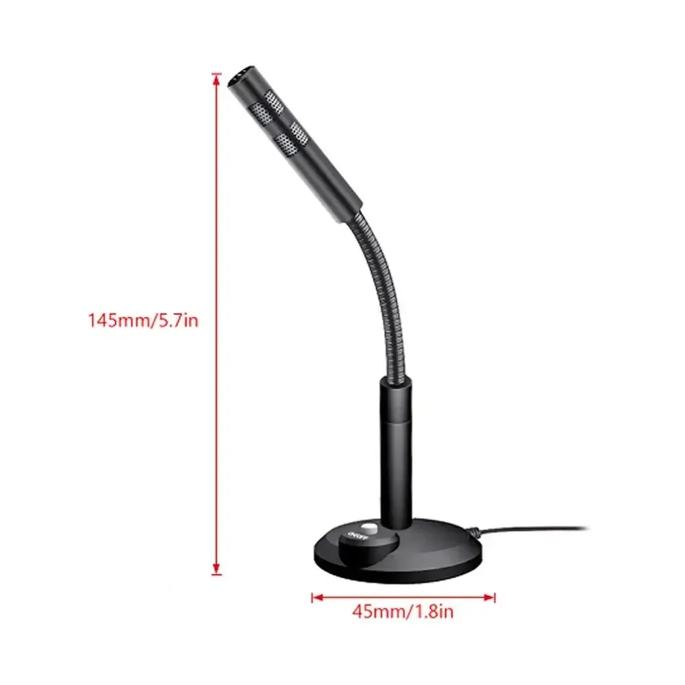 Mini Microphone de Studio USB 3.5 mm avec Pied de Bureau, Micro Gaming et Vocal pour PC Portable, Idéal pour Podcast et Enregistrement 6