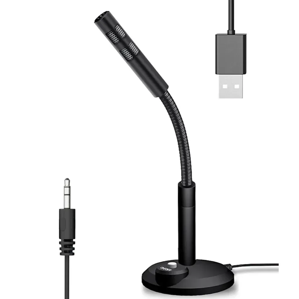 Micro de studio USB noir, connectique USB
