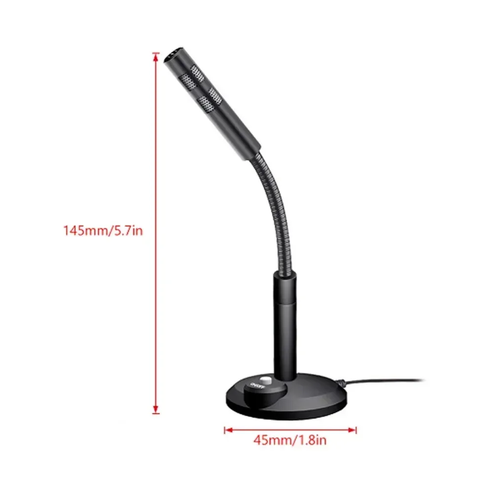 Micro de studio USB noir, vue d'ensemble