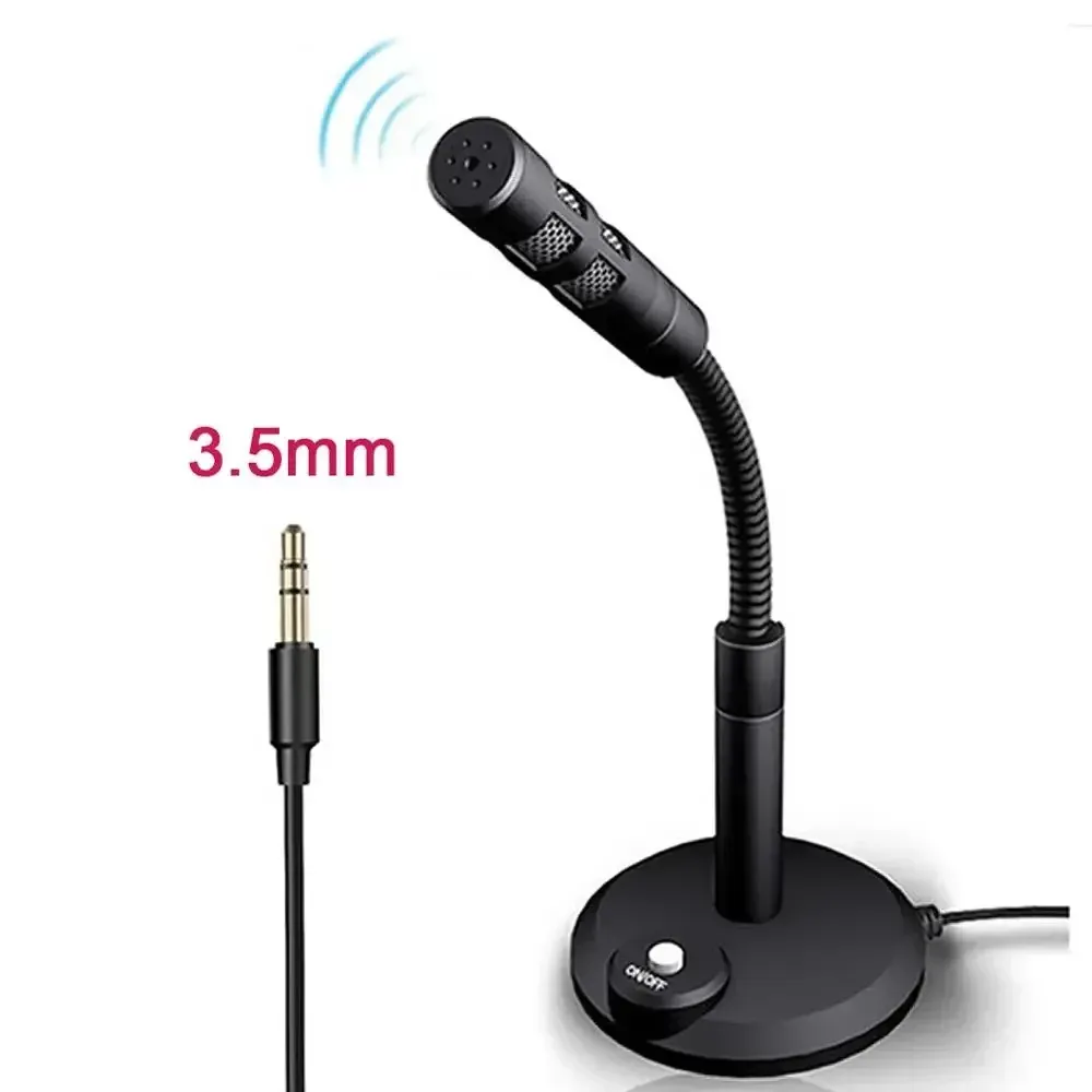 Mini Microphone de Studio USB 3.5 mm avec Pied de Bureau, Micro Gaming et Vocal pour PC Portable, Idéal pour Podcast et Enregistrement 8