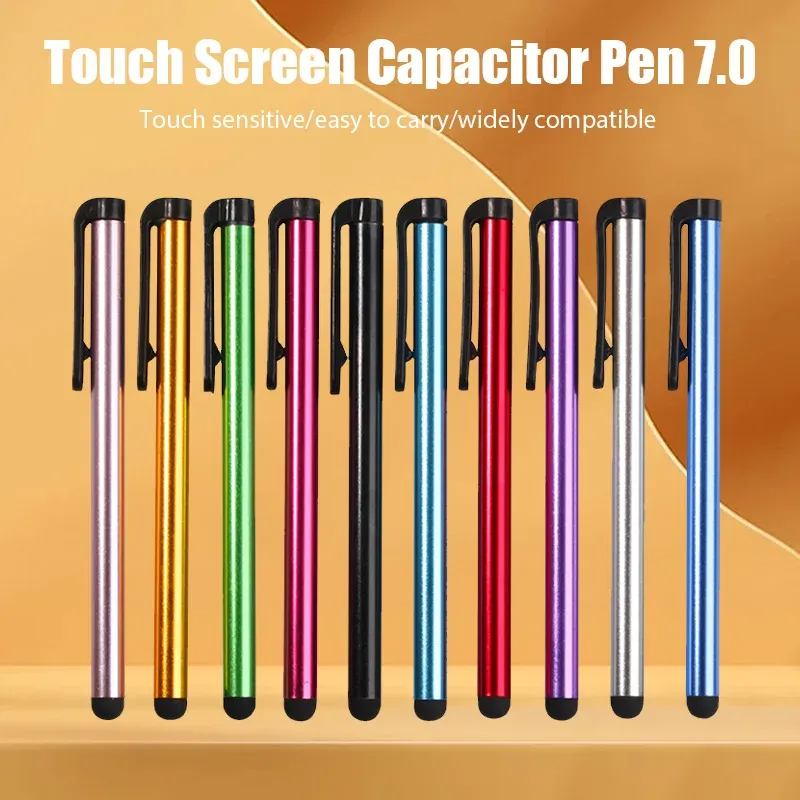 Stylet capacitif universel en métal pour téléphone portable et tablette, lot de 10 pièces, compatible écran tactile (Xiaomi, iPhone)