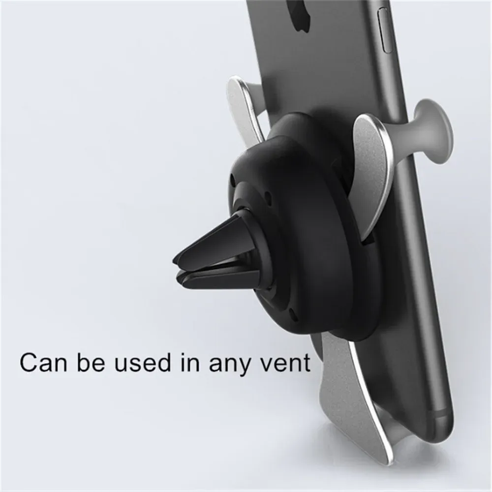 Support de téléphone pour voiture à gravité, clip de ventilation, support visage souriant, support GPS pour iPhone 12 Pro Max, Xiaomi, Samsung 4