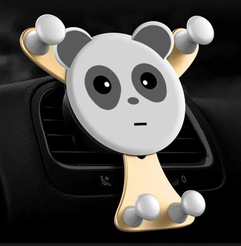 Support de téléphone pour voiture à gravité, clip de ventilation, support visage souriant, support GPS pour iPhone 12 Pro Max, Xiaomi, Samsung 10