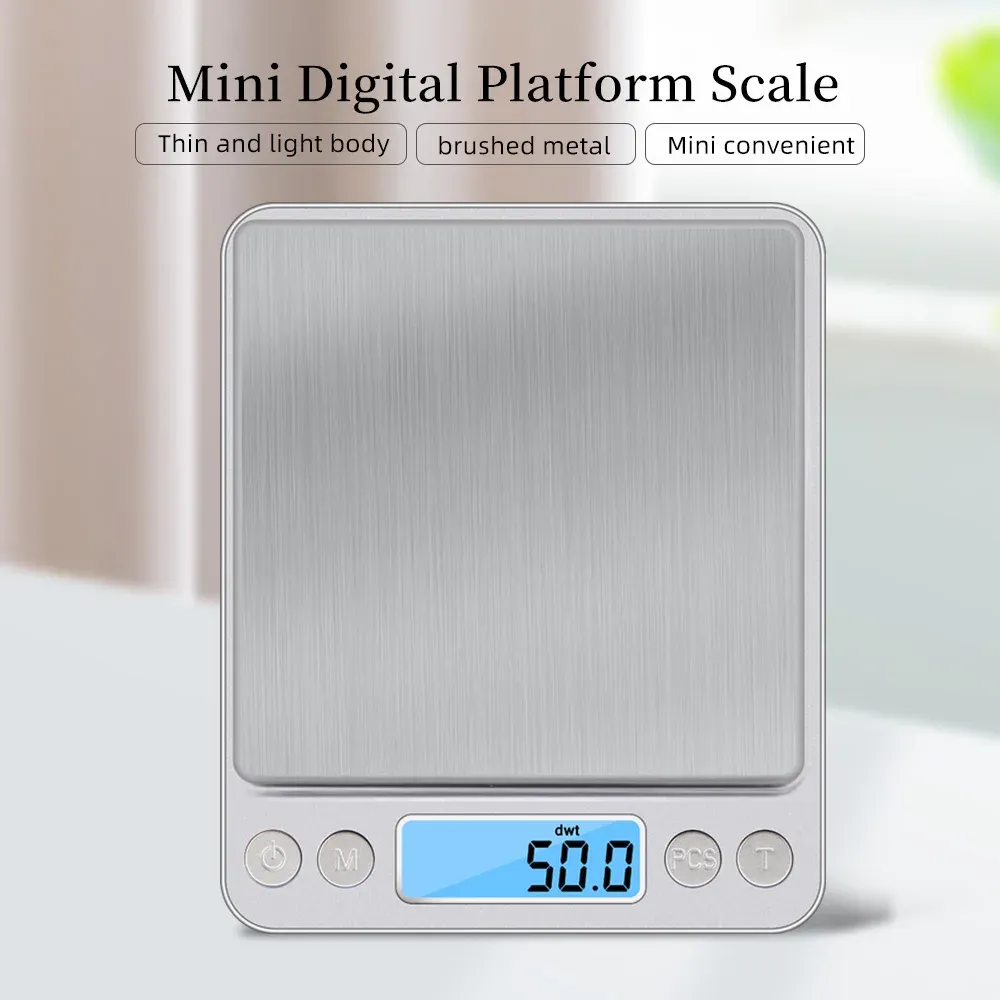 Balance numérique portable mini 500 g, précision 0,01 g / 3 kg, 0,1 g, écran LCD, pour cuisine et bijoux 2