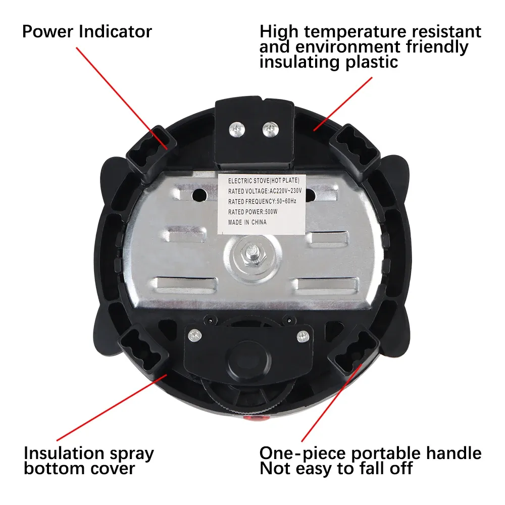Chauffe-lait et eau multifonction, mini réchaud électrique 500 W 220 V, prise EU 4
