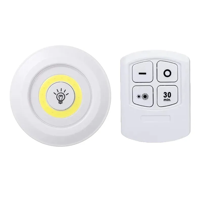 Lumière LED à intensité variable pour sous-meuble avec télécommande, fonctionnement sur piles, éclairage pour placards, armoires, salle de bain et veilleuse 9