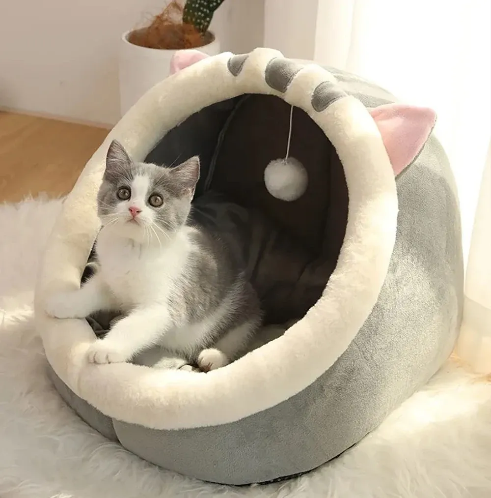 Détail du design du lit pour chat