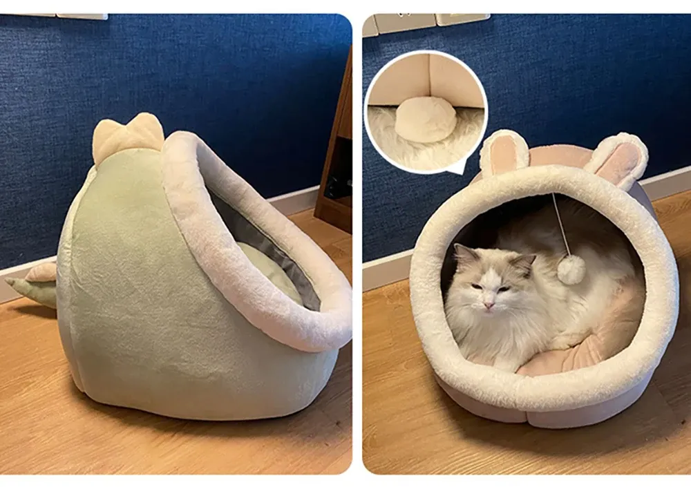 Lit pour chat, forme enveloppante