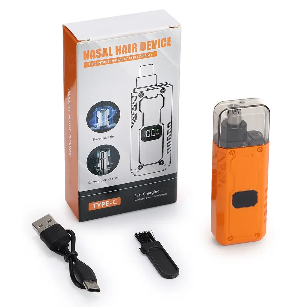 Tondeuse électrique pour le nez et le corps, mixte, rasoir pour le cou et les sourcils, kit de nettoyage pour rasoir 7