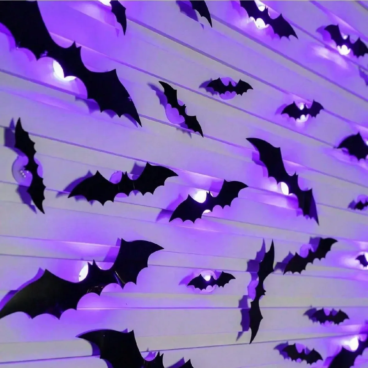 Motifs chauve-souris colorés pour fête d'Halloween