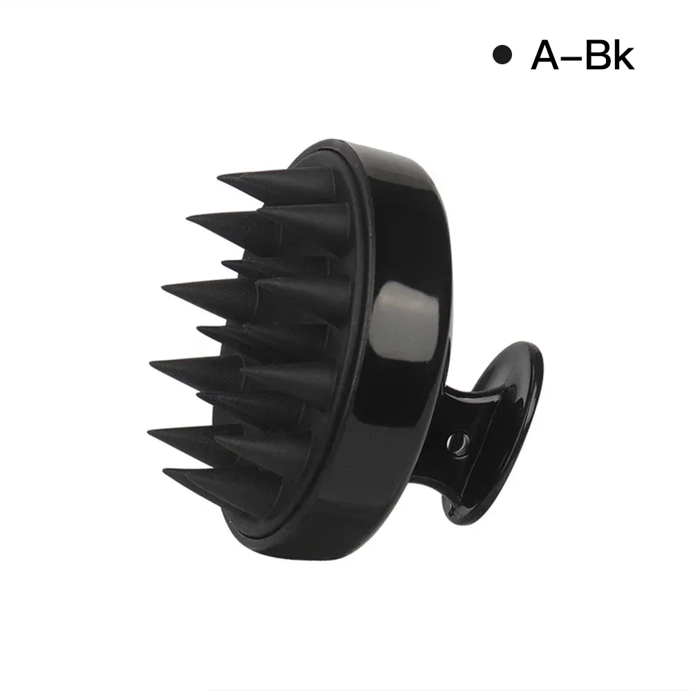 Peigne de massage du cuir chevelu en silicone, brosse de lavage des cheveux douce 4