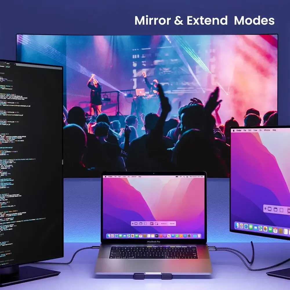 NIERBO Câble adaptateur USB-C vers HDMI tressé 4K 60 Hz, 2 m, compatible MacBook, Pixel, iPad et Dell 3