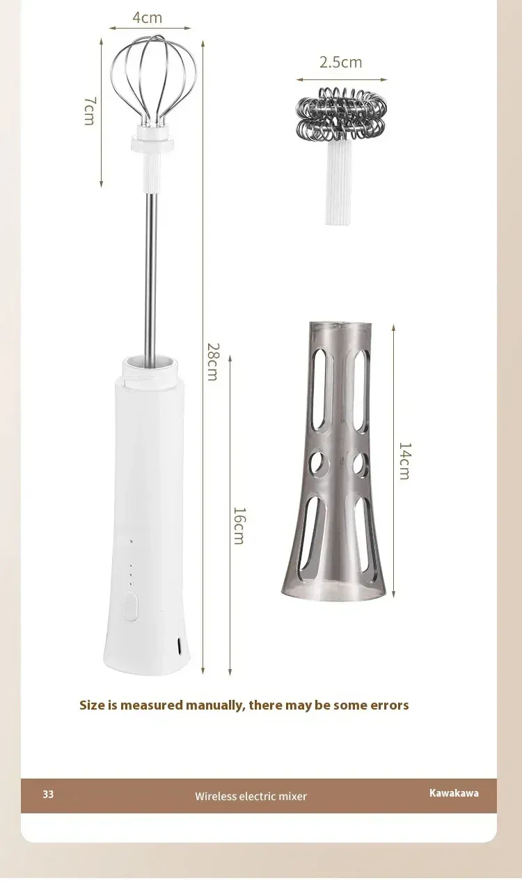 Fouet à œufs électrique portatif rechargeable