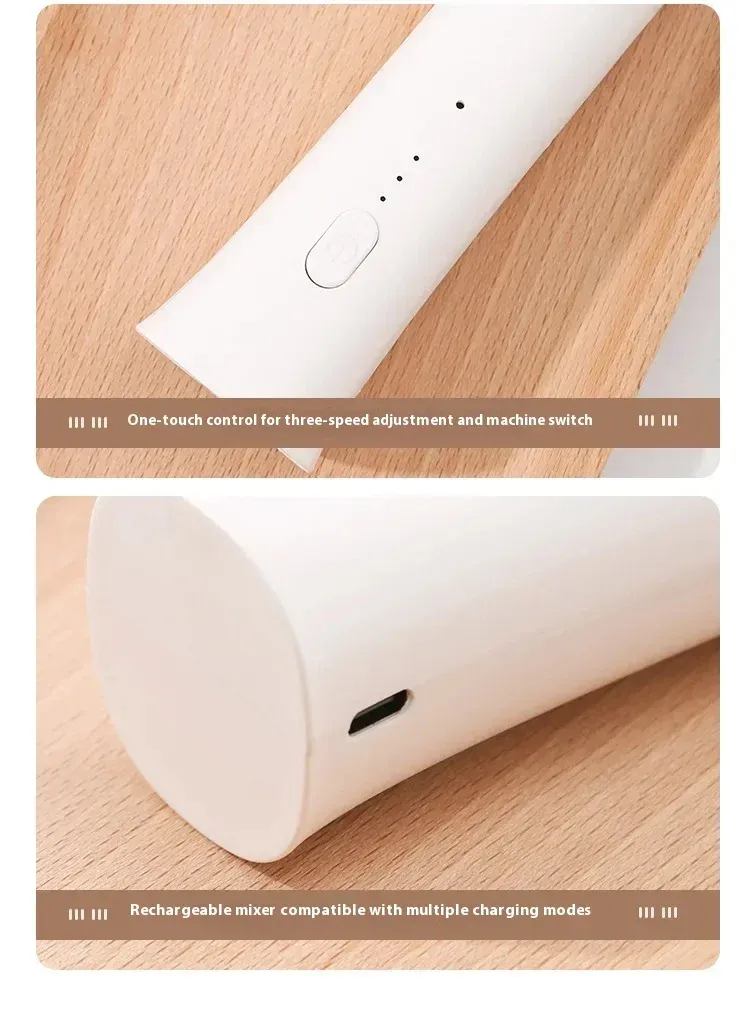 Fouet à œufs électrique portatif rechargeable