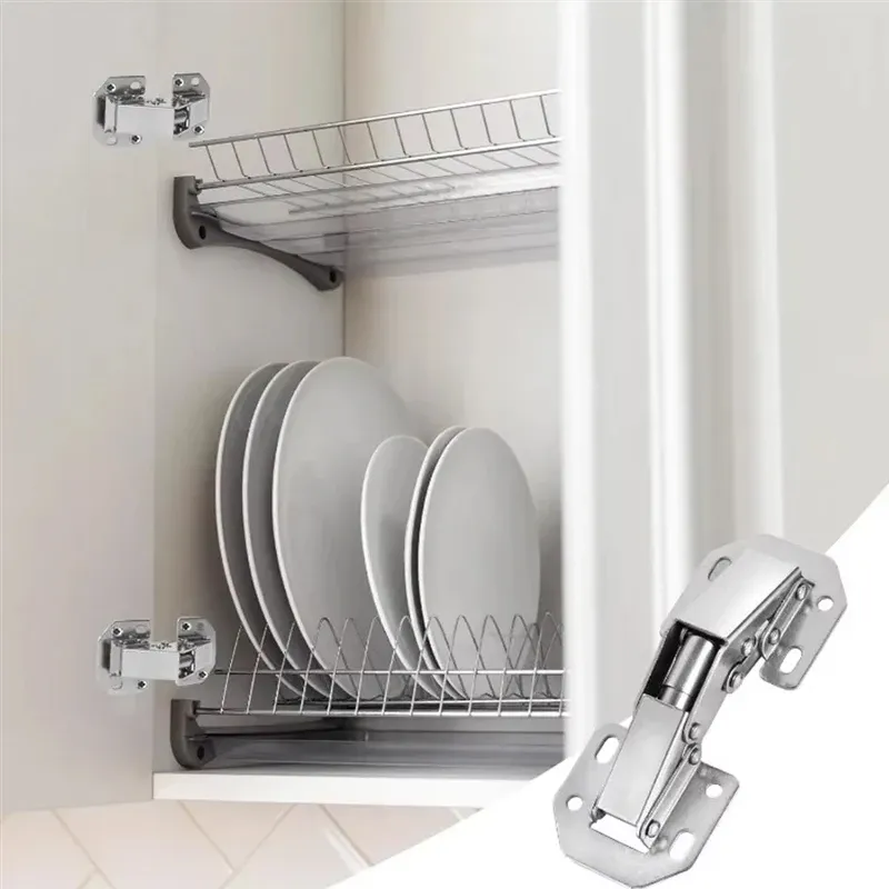 Charnières de meuble à 90° sans perçage pour portes de placard (lot de 2, 4 ou 10 pièces) 3