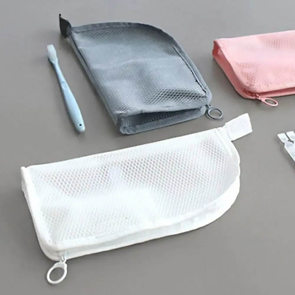 Trousse de toilette de voyage en maille EVA, sac de rangement cosmétiques transparent à fermeture éclair pour femme 6