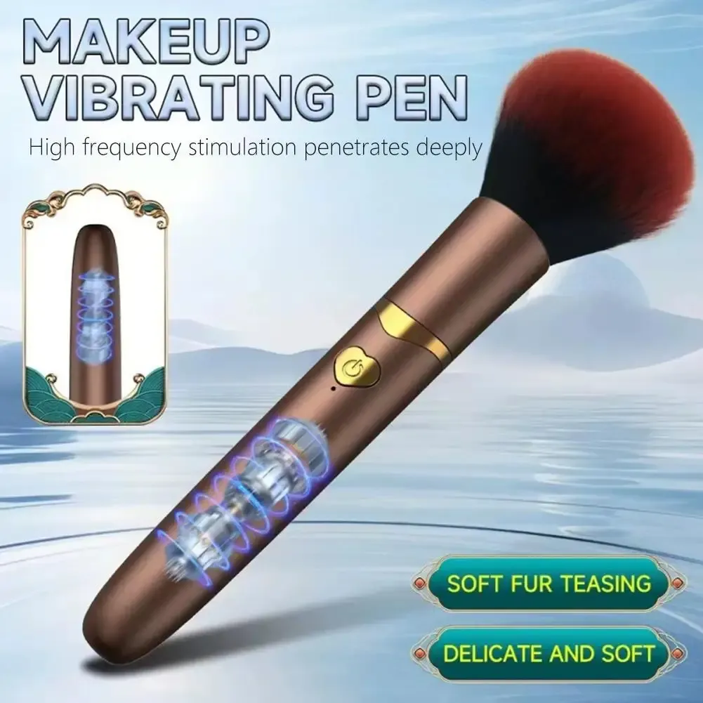 Pinceau de maquillage électrique à 10 vitesses, rechargeable par USB, pour fard à joues liquide et correcteur - Image 1