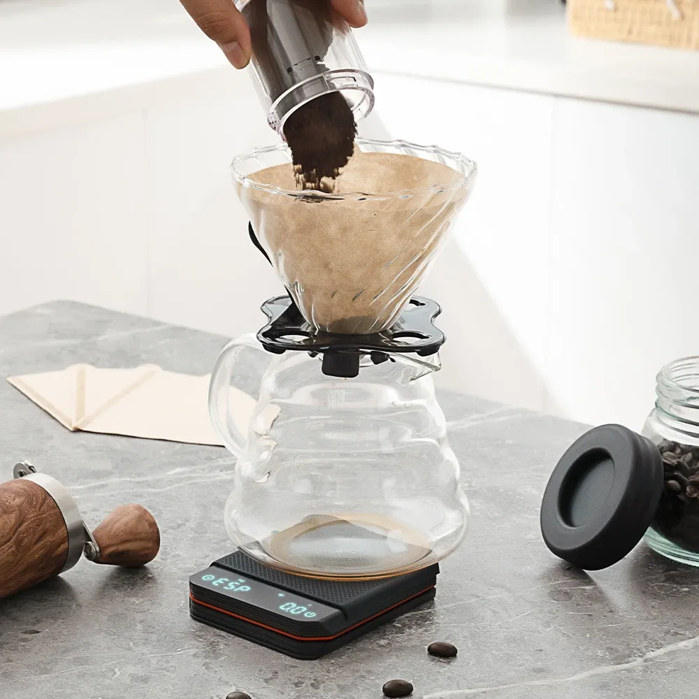 Balance à café numérique portable – Balance de cuisine rechargeable haute précision avec minuteur, précision 2 kg/0,1 g, pour le versage et l'espresso 4