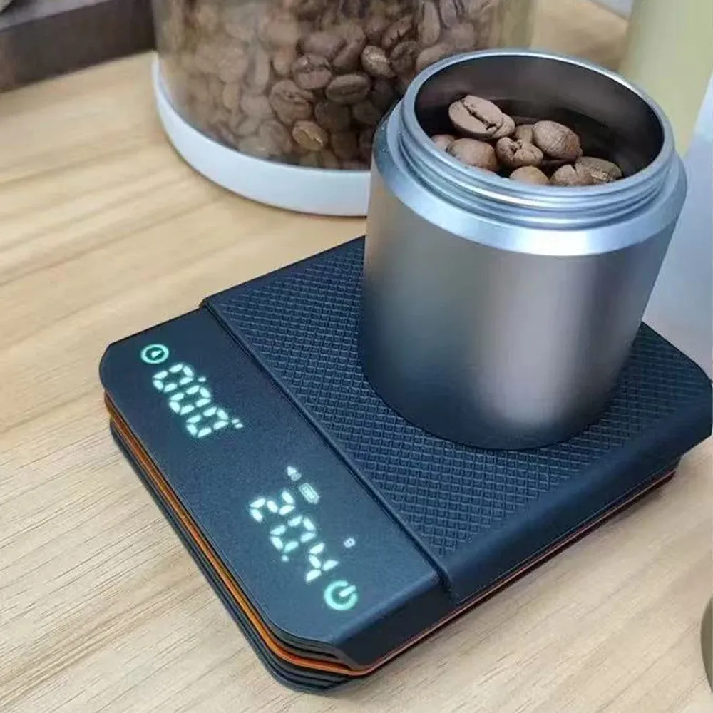 Balance à café numérique portable – Balance de cuisine rechargeable haute précision avec minuteur, précision 2 kg/0,1 g, pour le versage et l'espresso 6