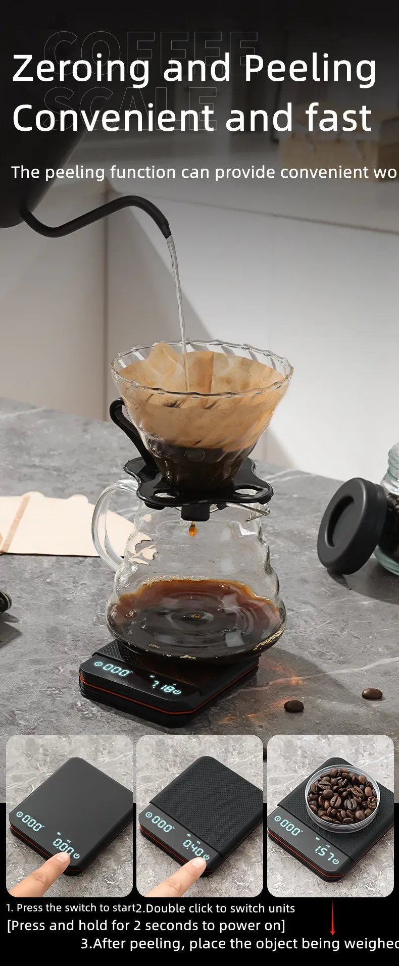 Balance à café portable dans un style de vie quotidien