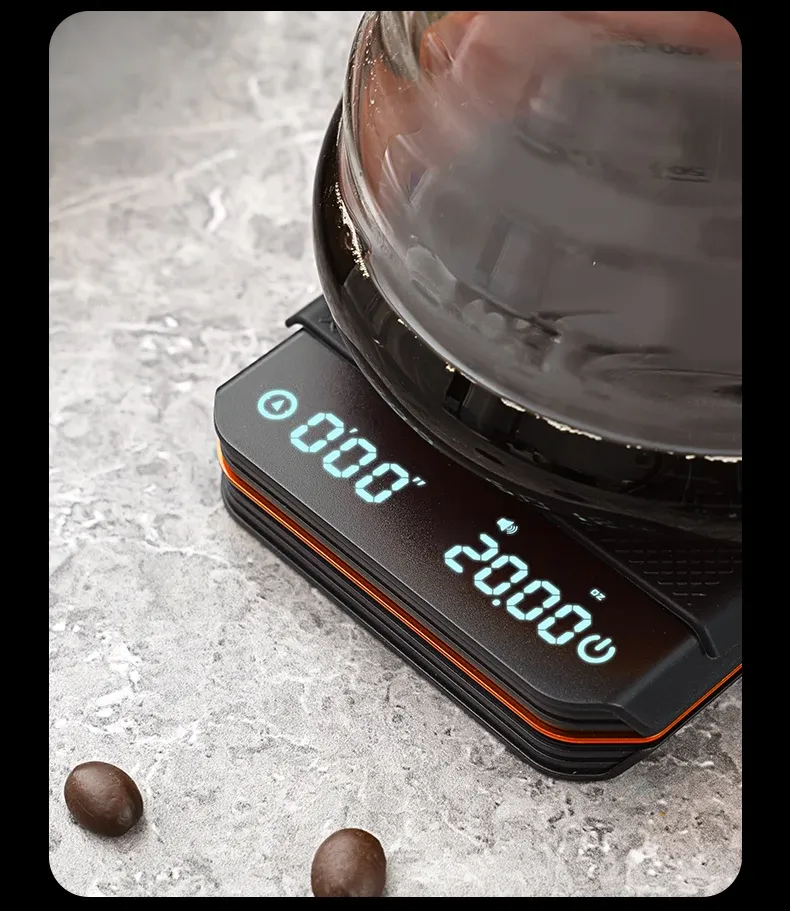 Balance à café numérique portable vue de face
